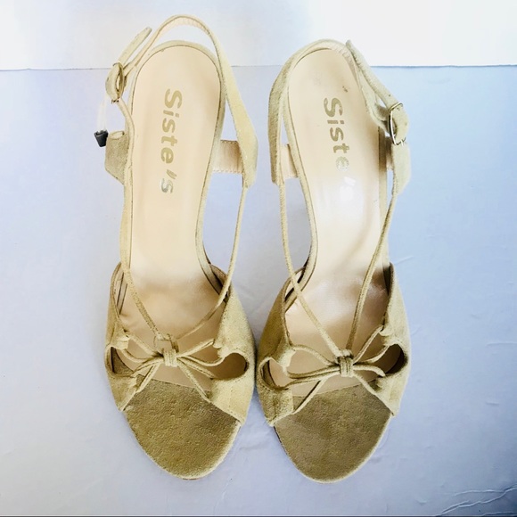 Siste's Nude Suede Round Toe Line Sandals - 41 - Picture 3 of 8